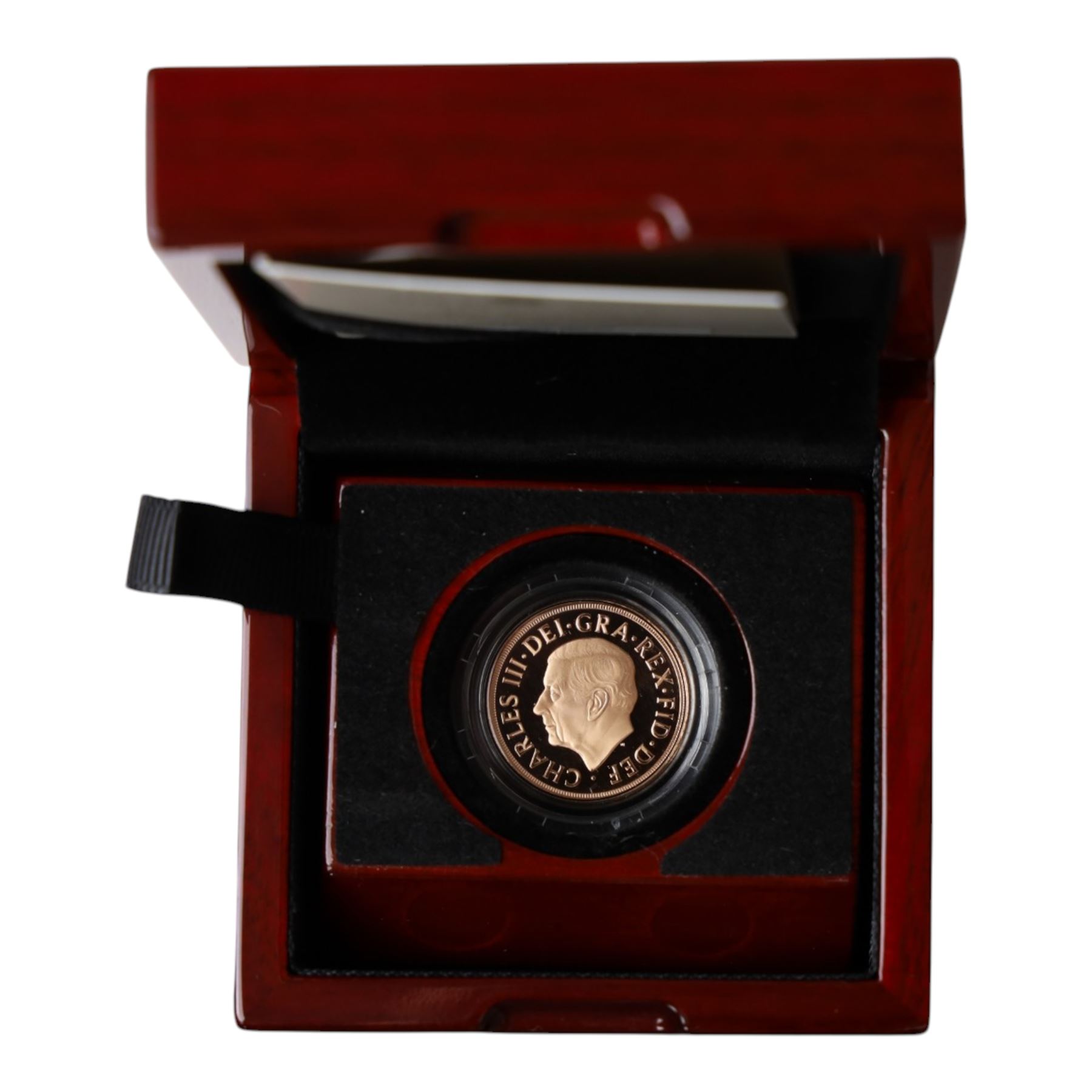 King Charles III 2024 gold proof full sovereign coin, cased and boxed with certificate