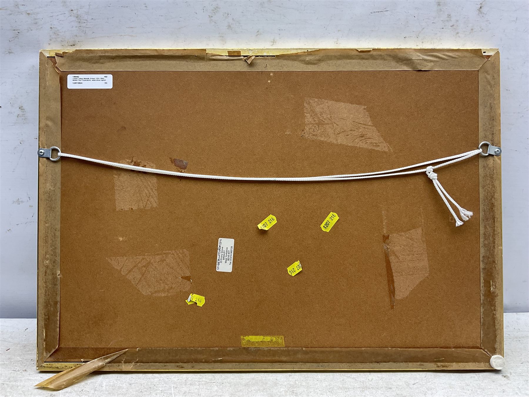 Harden Sidney Melville (British 1824-1894): Market Day Preparations, watercolour signed and dated 18*, 35cm x 52cm 