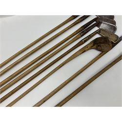 Collection of vintage wooden shaft golf clubs, including J & D Clark,  J Winton, etc (7)