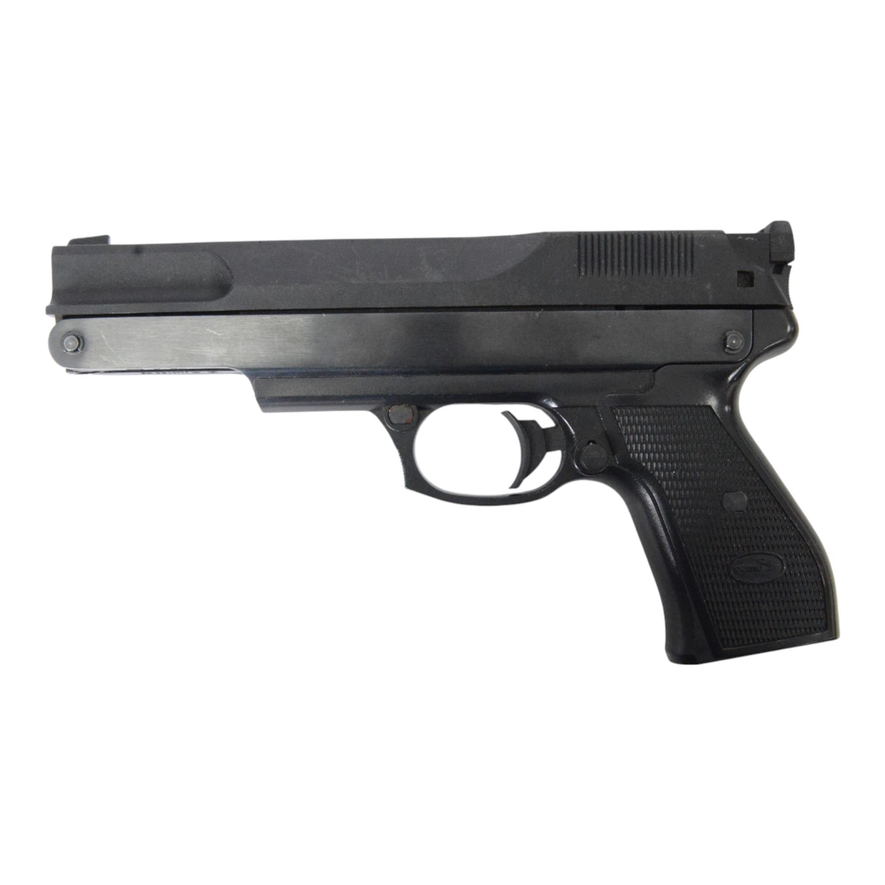 Walther CP99 air pistol, serial no J50295837,  together with Grizzly Win Mag Jr. air pistol and one other air pistol 