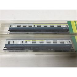 Trix Minitrix 'N' gauge - No.15846 Set mit 4 S-Bahn-Wagen/Epoch IV; boxed; and three other passenger coaches Nos.13003, 13006 & 15920; all boxed (4)