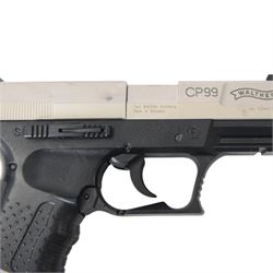 Walther CP99 air pistol, serial no J50295837,  together with Grizzly Win Mag Jr. air pistol and one other air pistol 