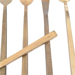 Quantity of bronzed cutlery, in the manner of Sigvard Bernadotte, stamped Scanline