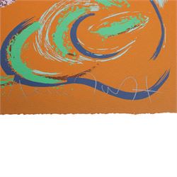 Michael Heindorff (German 1949-): 'Tasso's Trees V & VIII', pair screenprint signed dated '77 and numbered 85/100 and 55/100 in pencil 92cm x 69cm (2) (unframed)