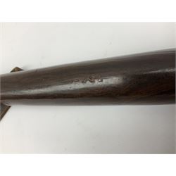 Three police turned hardwood truncheons comprising two patrol truncheons and WPC short truncheon (3)