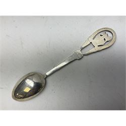 Three hallmarked silver shooting spoons including Royal Military College Rifle Club, Eastern Command S. of M. Hythe etc (3)