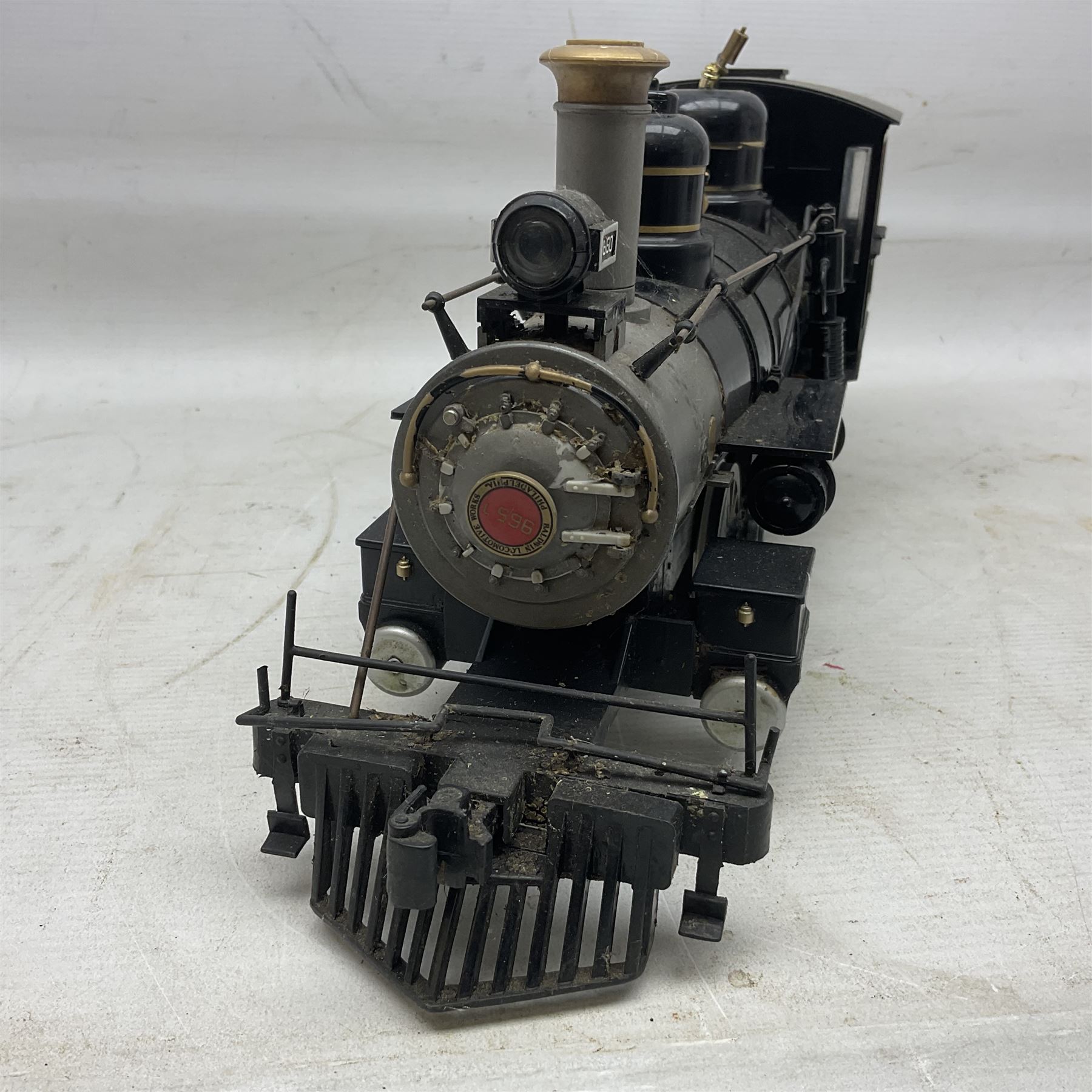 Bachmann G scale, gauge 1 2-4-2 steam locomotive, no F1101 'Old Timer ', together with a similar Bachmann 0-4-0 steam locomotive, both unboxed 