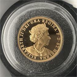 Queen Elizabeth II St Helena 2020 'King George III' gold proof full sovereign coin, cased with certificate