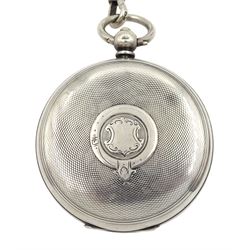 Victorian silver open face key wound 