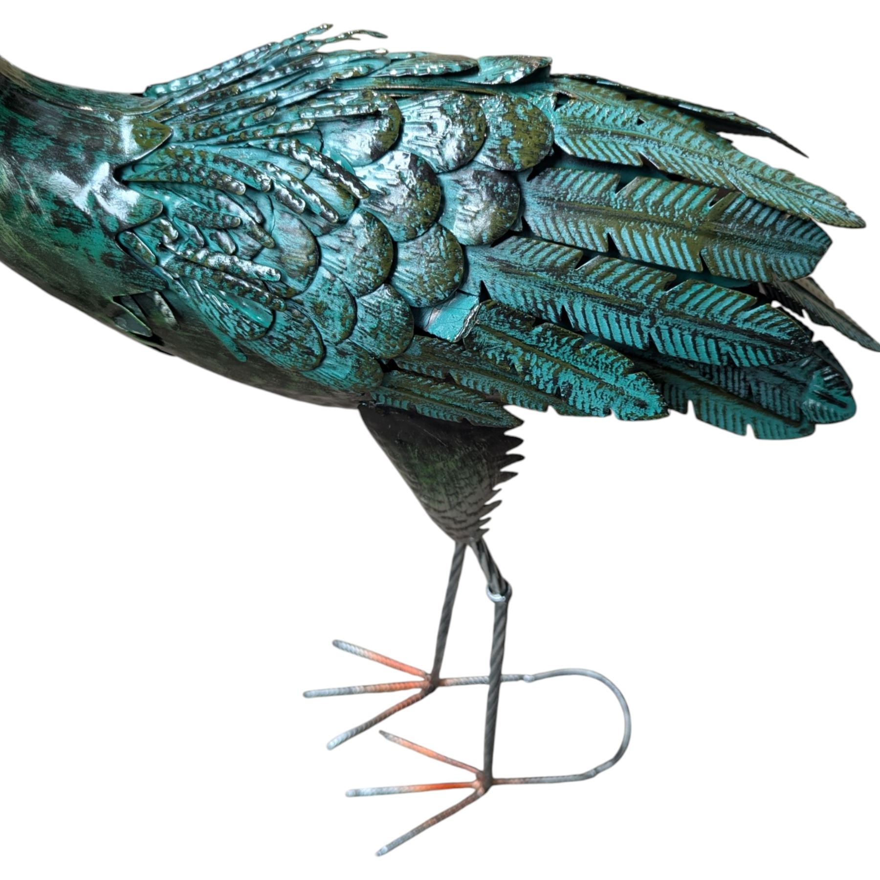 Pair of garden ornaments formed as two herons, H102cm (2)