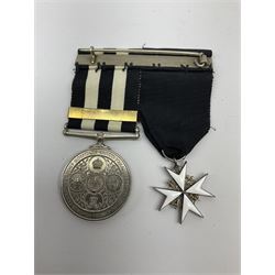 St John's Ambulance Brigade Service medal of the Order of St John and Order of St John enamelled badge