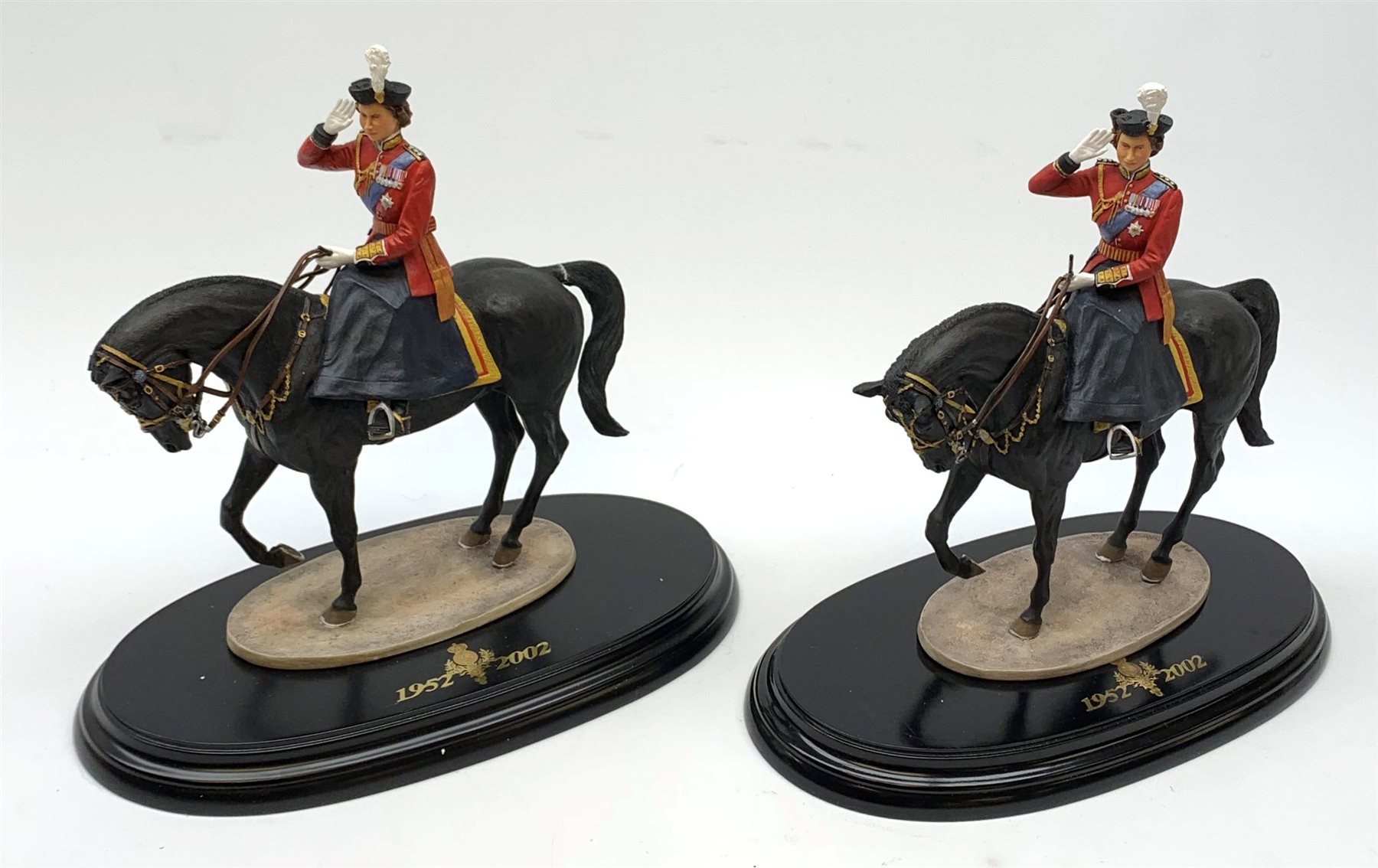 Two limited edition Country Artists figures, both Trooping the Colour by Rob Donaldson, 2512/9500, 8447/9500, both on wooden bases, with certificates and boxes.