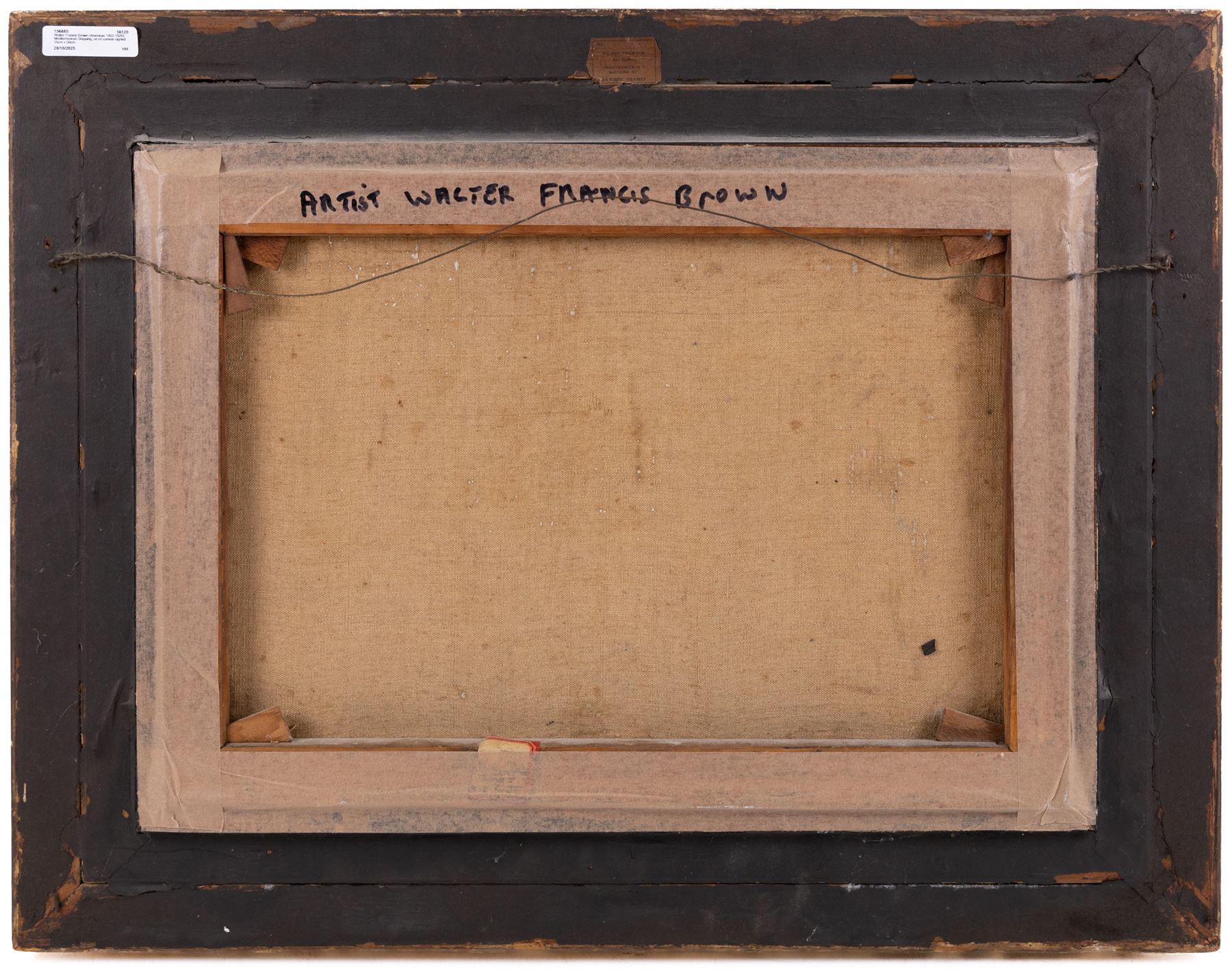 Walter Francis Brown (American 1853-1929): Mediterranean Shipping, oil on canvas signed 35cm x 50cm