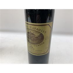 Chateau Batailley, 1996 Pauillac, Grand Cru Classe, 750ml, 12.5% vol, two bottles, together with two bottles Chateau Bonnieres 1979 Bergerac