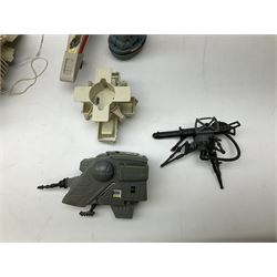 Star Wars - thirteen early 1980s vehicles/equipment including X-Wing Fighter; Snowspeeder; Slave 1 (Boba Fett's Spaceship); Scout Walker C7; Mobile Laser Cannon; Tripod Laser Cannon; Speeder Bike; Radar laser Cannon; two Vehicle Maintenance Energisers etc; all unboxed (13)