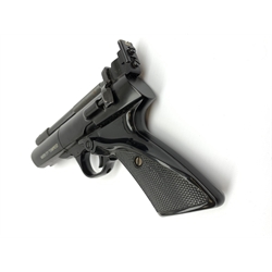 Webley Tempest .22 air pistol L26cm in cardboard box with empty pellet tin