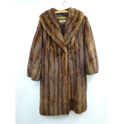  Vintage mink full length coat retailed by Schofields of Leeds  