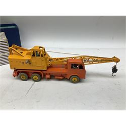 Dinky - Supertoys 20-Ton Lorry mounted Crane 'Coles' No.972; boxed; French made Miniature Road Sign Set No.41; boxed; and seven unboxed small die-cast models (9)