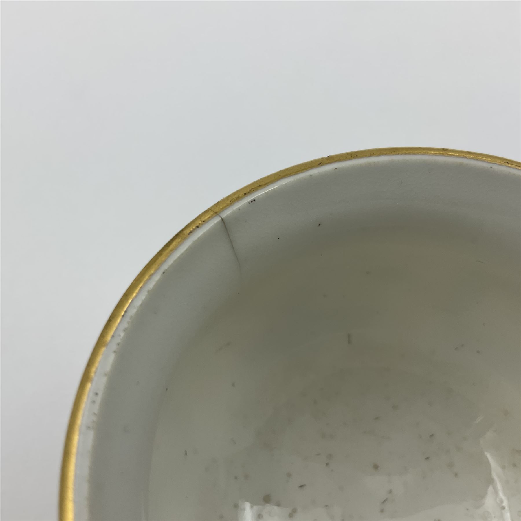 Group of Crown Derby and Royal Crown Derby Imari pattern miniatures, including mid 19th century Stevenson and Hancock cauldron, with painted mark beneath, H5.5cm, a near pair of early Royal Crown Derby scuttles, decorated in the 6299 pattern, each with printed and painted marks beneath including illustration date codes for 1913 and 1922, tallest 6.5cm, and a further early 20th century Royal Crown Derby scuttle, decorated in the 6299 pattern, with printed and painted marks beneath including illustration date code for 1922, H5.5cm, (4)
