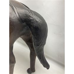 Liberty style leather horse, H68cm