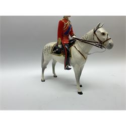 A Beswick model of H.R.H The Duke of Edinburgh mounted on Alamein at Trooping The Colour 1957, model no 1588, H27cm  