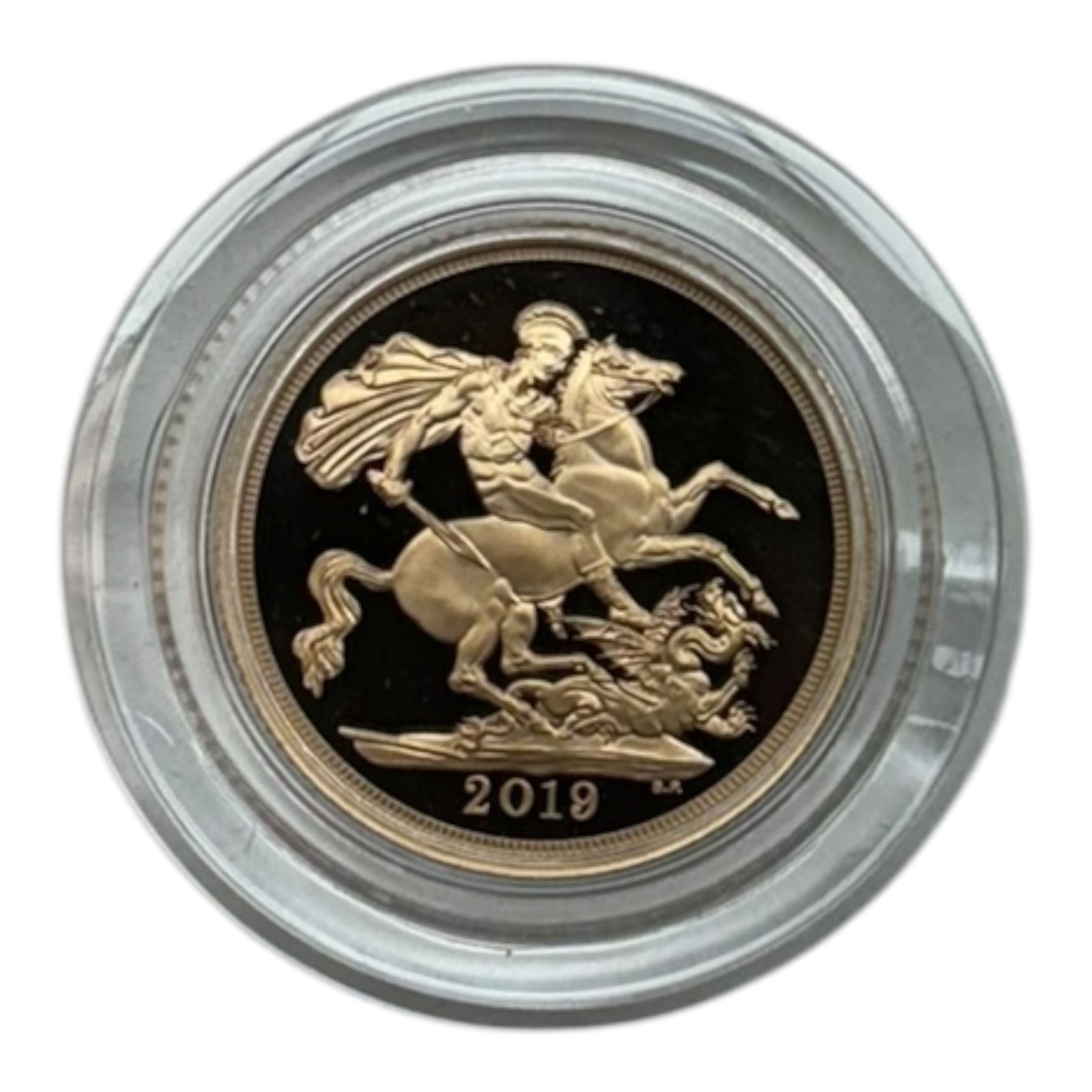 Queen Elizabeth II 2019 gold proof full sovereign coin, cased with certificate