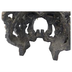 Matt Buckley, Edge sculpture, bear with mouth agape, showing teeth composite bust, H38cm