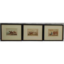 After Henry Thomas Alken (British 1785-1851): Fox Hunting, six hand-coloured lithographs 15cm x 22cm (6)