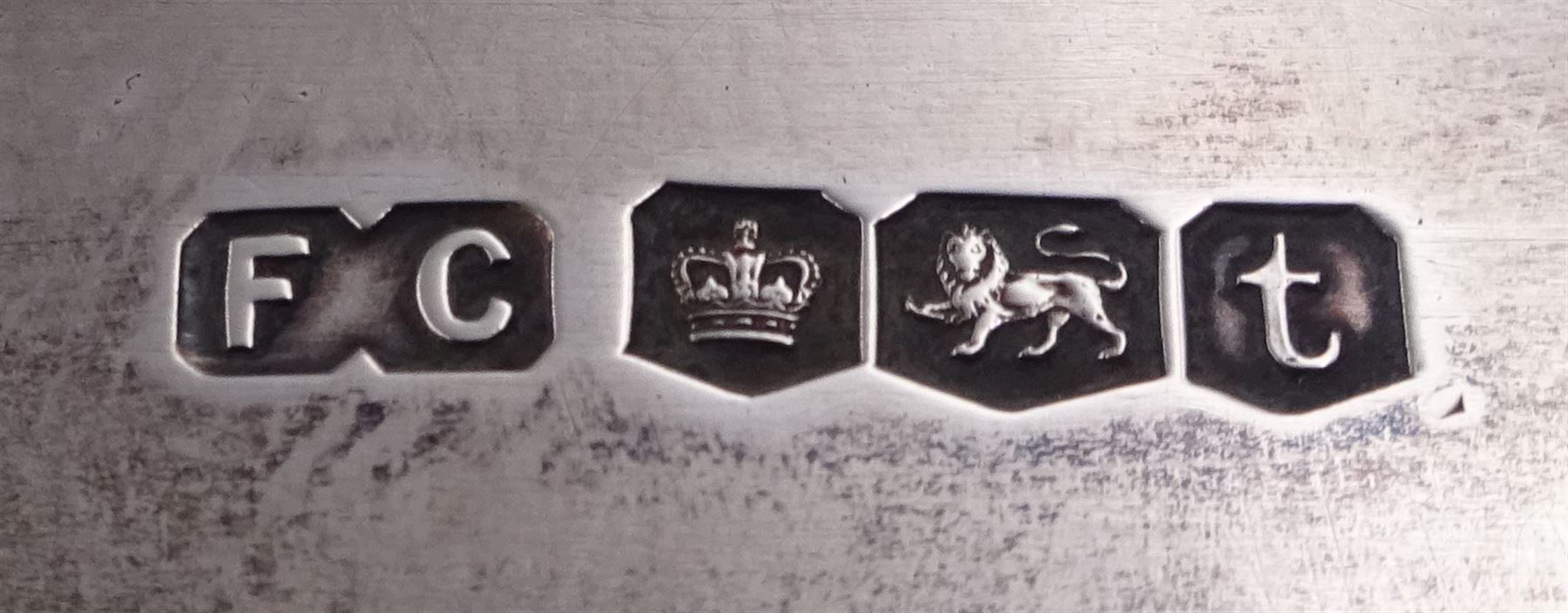 1930s silver tray, of square form with shaped canted corners and stepped rim, upon four bracket feet, hallmarked Frank Cobb & Co Ltd, Sheffield 1936, W31cm