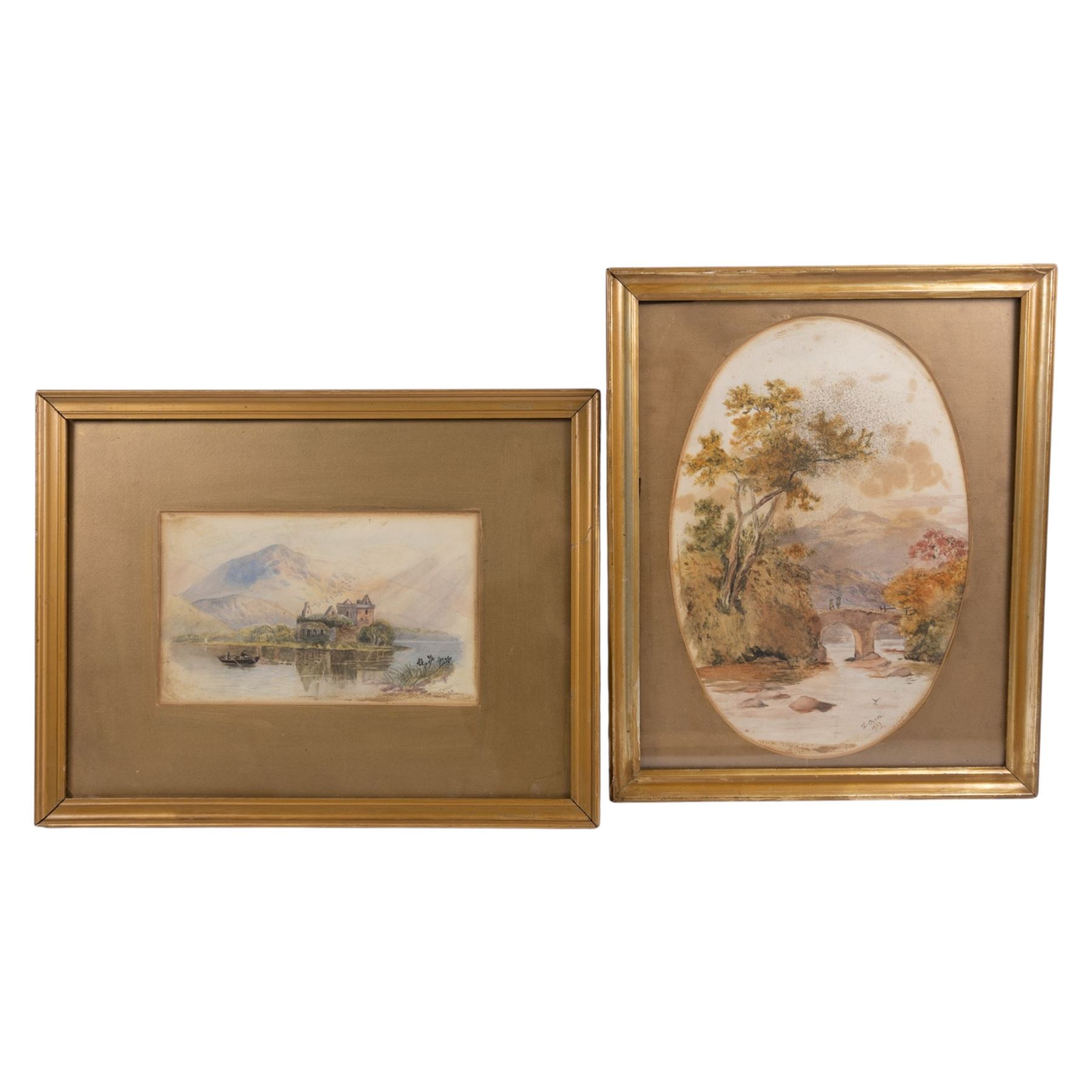 Collection of five 19th and early 20th century watercolours, variously signed, max 36cm x 50cm (6)