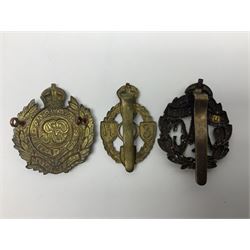 Twenty-seven military metal cap badges including Royal tank Corps, Reconnaissance Corps, Royal Armoured Corps, Royal Corps of Signals, Womens Army Auxiliary Corps, Queen Mary's Army Auxiliary Corps, Auxiliary Territorial Service,  Royal Engineers, REME, Army physical Training Corps etc 