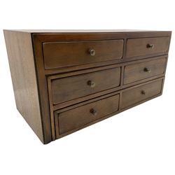 Barker & Stonehouse - multi-drawer metamorphic unit, sliding to staggered configuration, fitted with six through drawers