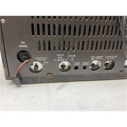 1950s Telefunken Deutschland TFK Model 2663WK radio in mahogany case with Bakelite knobs, Rees Mace Marine walnut cased radio, W50cm H34cm D26cm, together with 1955 Kolster-Brandes KB LR10FM radio and Hacker Mayflower II radio (4)