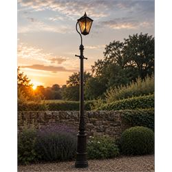 REVO Electric Co. Ltd., Tipton - early 20th century cast iron street lamp standard, the la...