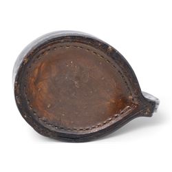 Late Victorian Doulton Lambeth silver mounted jug modelled as a leather jack H20cm London 1898 Maker Cornelius Desormeaux Saunders and James Francis Hollings Shepherd