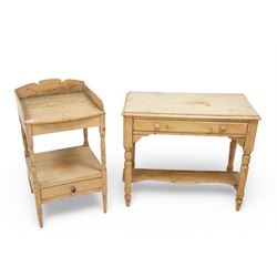 Victorian stripped pine narrow wash stan