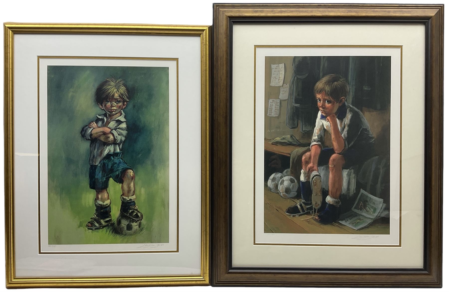 Barry Leighton-Jones (British 1932-2011): 'Agony of Defeat' and 'The Winner', two giclee prints signed and numbered 261/375 and 287/375, respectively, pub. Cunard Fine Arts 2003 with COAs verso, 55cm x 40cm and 54cm x 38cm (2)