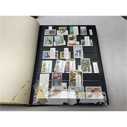 Stamps including Queen Victoria Queensland, modern Australia, King Edward VII Ceylon and Mauritius, South Africa, Gambia, Falkland Islands, Gold Coast, Ireland etc, housed in seven albums/folders and on loose album pages, in one box