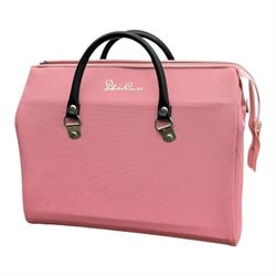 Silver Cross Oberon dolls carriage pram, pink with canopy, H