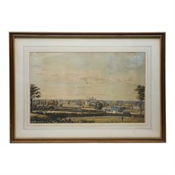 After Henry Cave (British 1779-1836): 'South East Prospect of York', mid-19th century lithograph with hand-colouring pub. c.1840, 35cm x 56cm