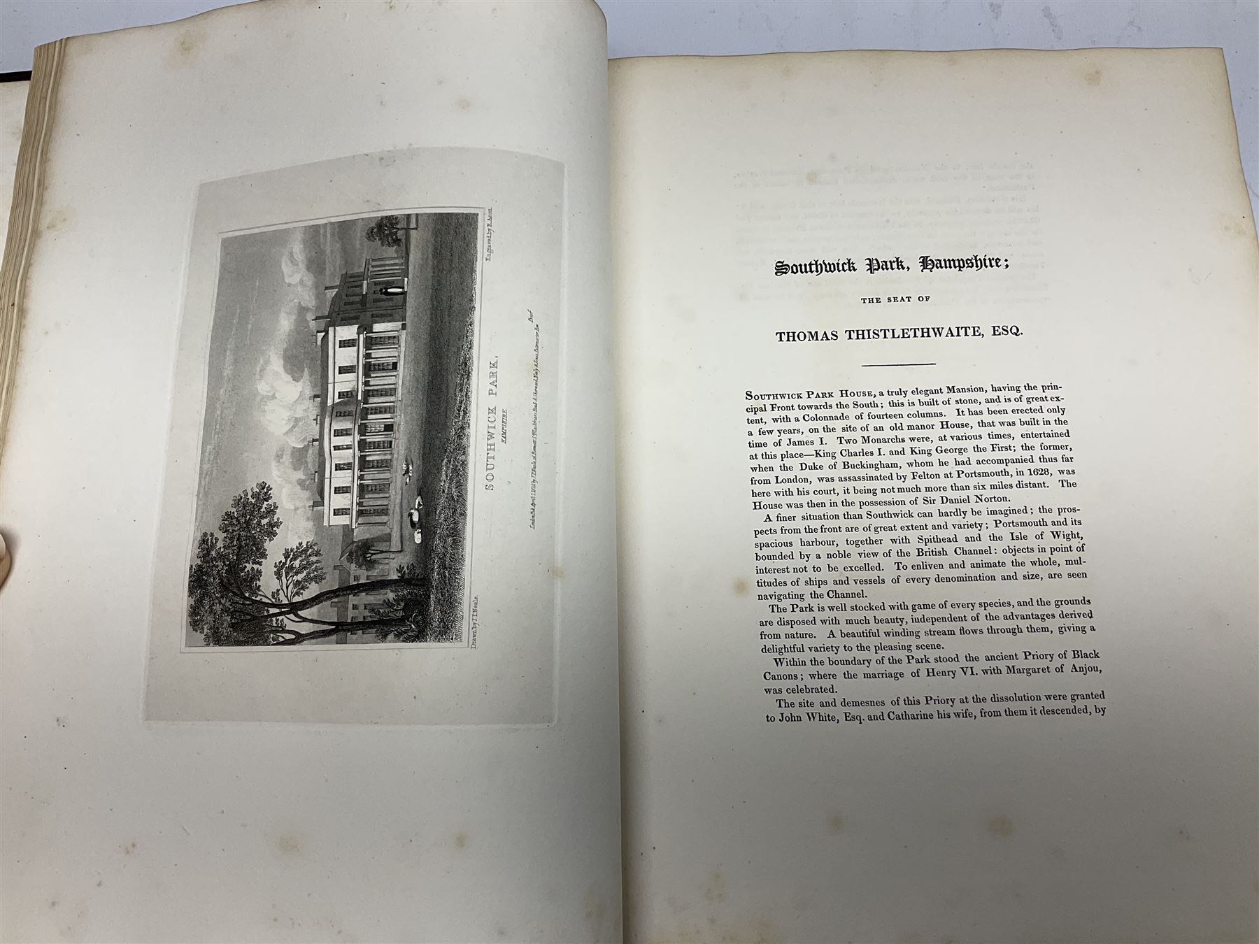 Views of the Seats of Noblemen and Gentlemen in England, Wales Scotland and Ireland from Drawings by J.P.Neale pub. London 1821-1821, with engravings, half calf, in four volumes