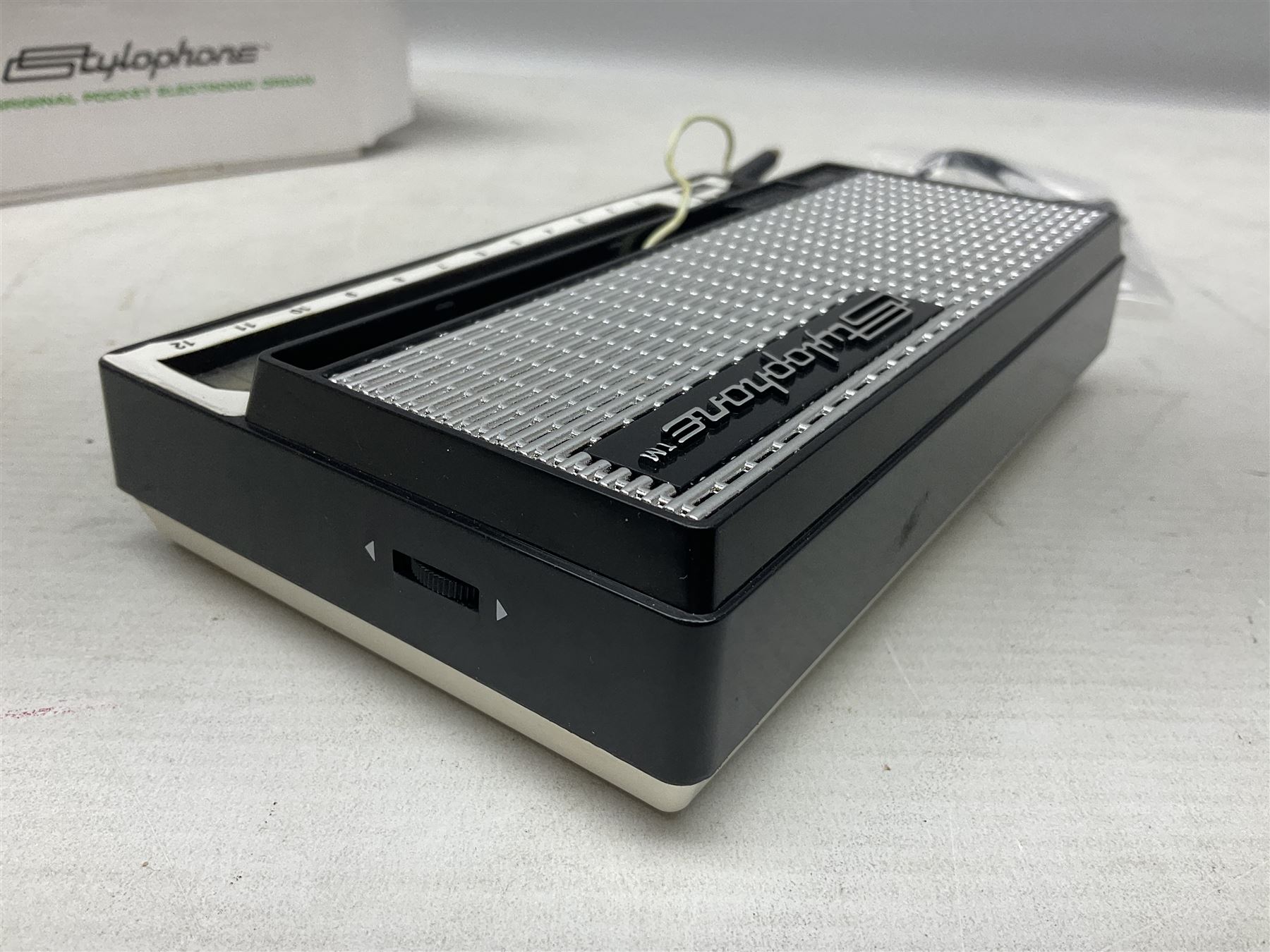 Bagpipes of Caledonia Piping Chanter Kit; Dubreq Stylophone - Pocket Electronic Organ; and Robert Frederick Harmonica; all boxed with instructions (3)