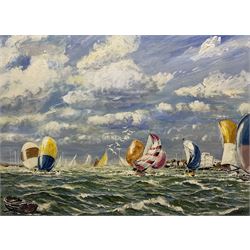 Bill Savory (British 20th Century): ‘Sailing School’, oil on board signed, titled verso 44cm x 60cm