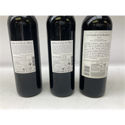 Mixed red wines including six bottles Chateau Verniotte Castillon Cotes de Bordeaux 2011, 750ml 14.5% vol, two bottles Chateau Philippe Lamour Costieres De Nimes 2016, 750ml 14% vol, Chateau du Prieur Bordeaux 2016 and five others of various contents and proofs (14)  