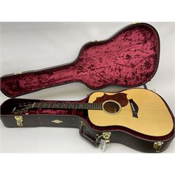 Taylor 510e electric guitar with mahogany back and sides and spruce top serial no 1105126066 L102cm in fitted carrying case