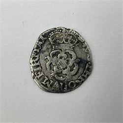 Charles I silver halfgroat, Tower Mint c.1625-42, crowned rose to both sides with no inner circle, obv. C D G ROSA SINE SPINA rev. THRONVM FIRMAT