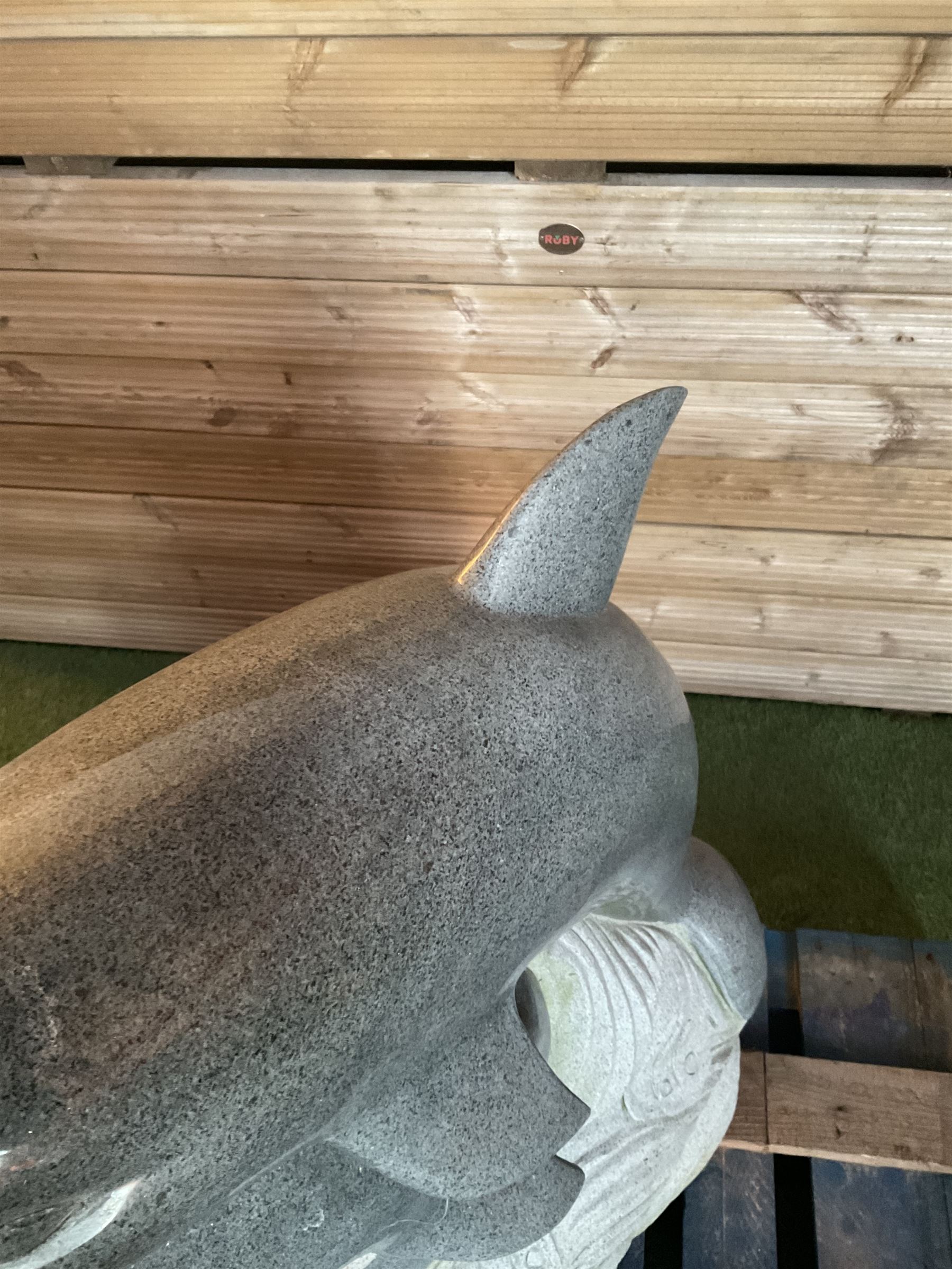 Large Granite dolphin sculpture  - THIS LOT IS TO BE COLLECTED BY APPOINTMENT FROM DUGGLEBY STORAGE, GREAT HILL, EASTFIELD, SCARBOROUGH, YO11 3TX