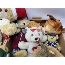 Large quantity of teddy bears together with boxed Corgi Mobilgas Mack LJ 6 tanker and two Corgi Eddie Stobart die cast lorries