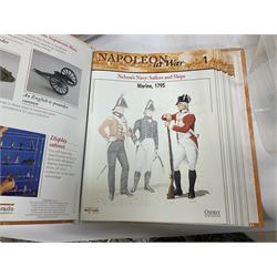 Del Prado - over one hundred and sixty metal figures including Napoleonic War, WW2, Medieval Knights etc; and a folder of bound Napoleon at War periodicals