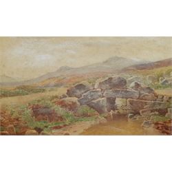 George Brooks Percy Lillington (British 1850-1932): Stone Bridge Dartmoor, watercolour signed 30cm x 50cm; George Henry Jenkins (British 1838-1914): Sheep on Dartmoor, watercolour signed 17cm x 28cm (2)